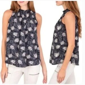 JOIE Limited Edition Sleeveless Shirred Ruffle Neck Blouse NWT